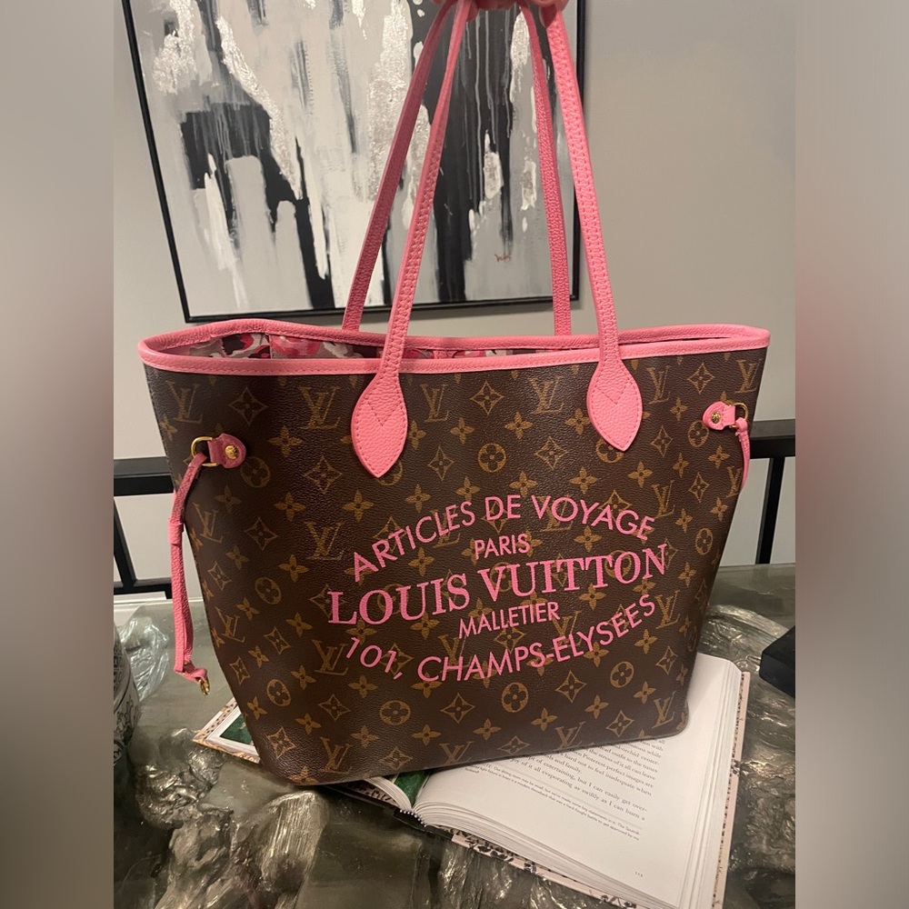LV Pink Neverfull Bag